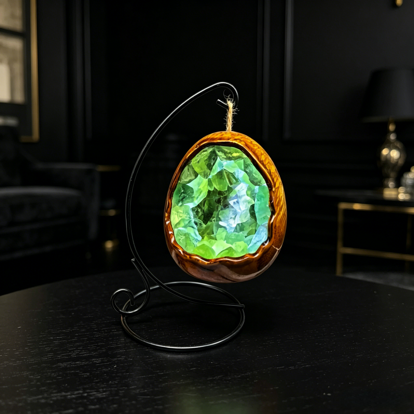 Natural Amethyst Geode Lamp – Handmade Crystal Night Light