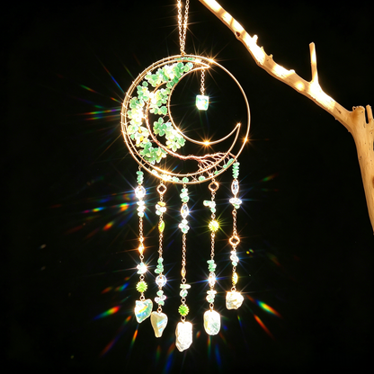 Amethyst Moon Suncatcher – Tree of Life Crystal Hanging Decor
