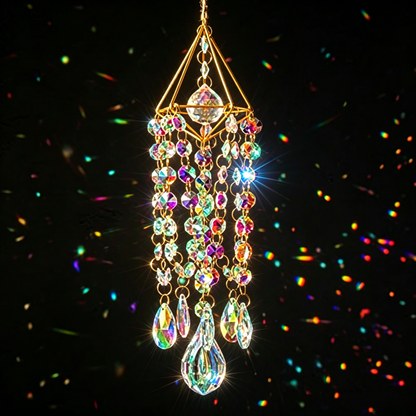Amethyst Pyramid Sunlight Trapper – Prism Hanging Decoration
