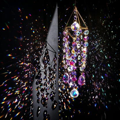 Amethyst Pyramid Sunlight Trapper – Prism Hanging Decoration