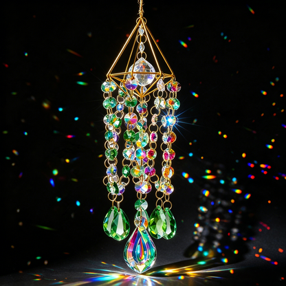 Amethyst Pyramid Sunlight Trapper – Prism Hanging Decoration
