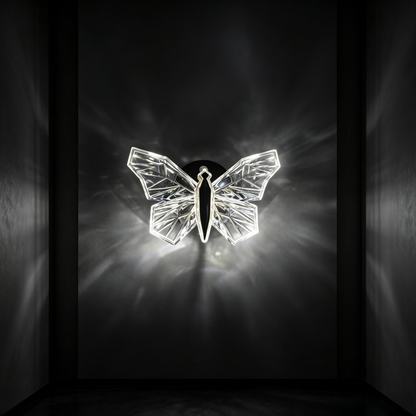 3D Crystal Butterfly Wall Lamp – LED Night Light for Romantic Bedroom Decor & Gift
