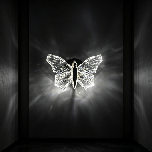 3D Crystal Butterfly LED Wall Lamp – Night Light for Bedroom & Home Decor