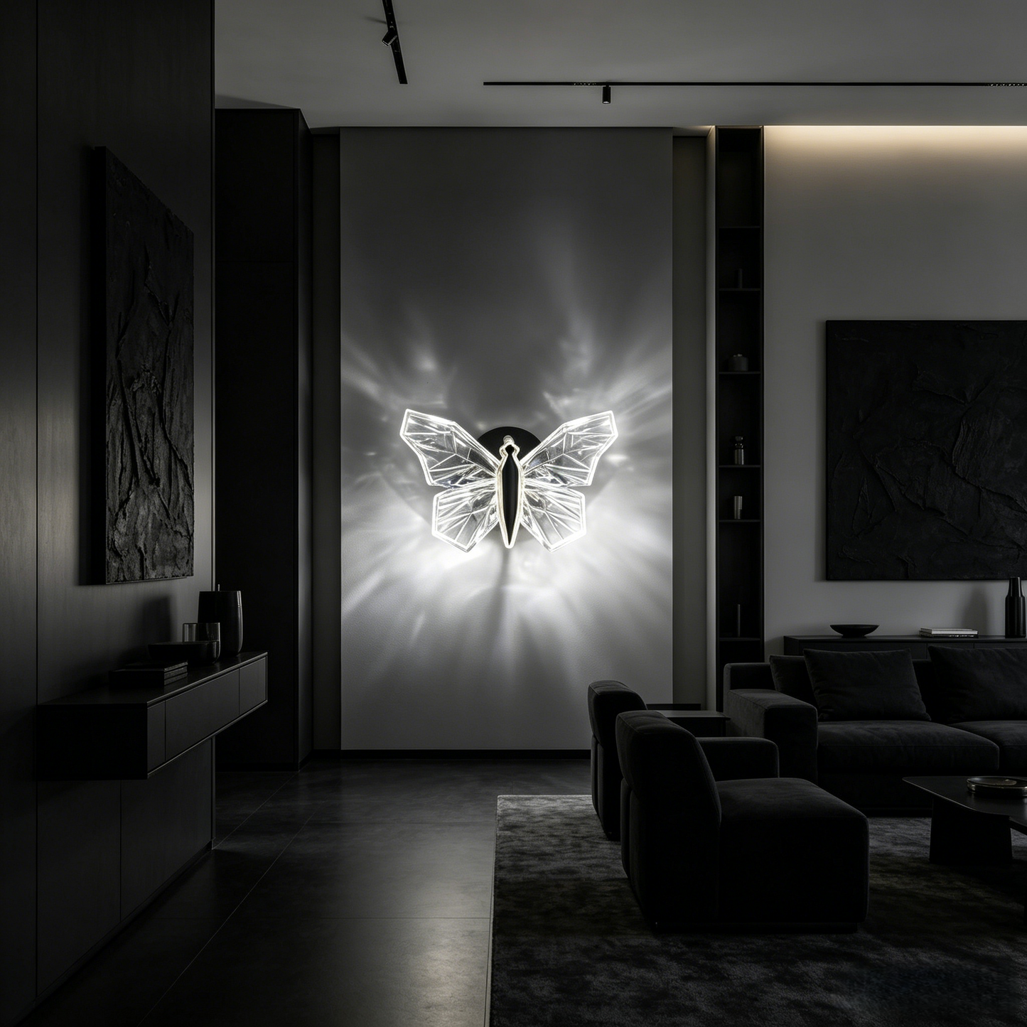 3D Crystal Butterfly Wall Lamp – LED Night Light for Romantic Bedroom Decor & Gift