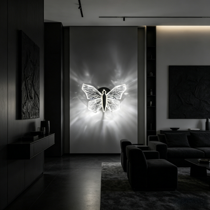 3D Crystal Butterfly Wall Lamp – LED Night Light for Romantic Bedroom Decor & Gift