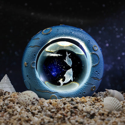 Moon Dolphin Crystal Ball Lamp – Ocean-Inspired Night Light