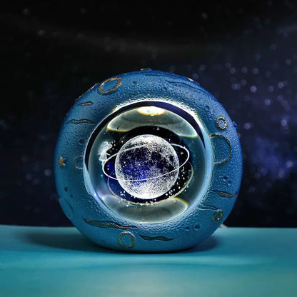Moon Dolphin Crystal Ball Lamp – Ocean-Inspired Night Light