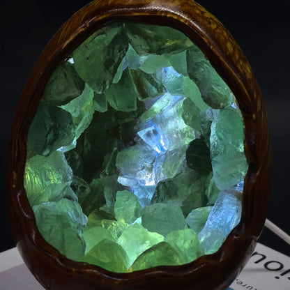 Natural Amethyst Geode Lamp – Handmade Crystal Night Light